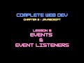 Web Dev 9 - 8 Javascript Events