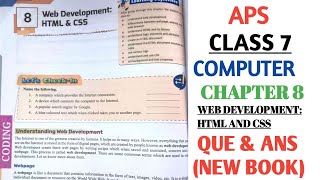 APS class 7 Computer Live Wire Chapter 8 WEB DEVELOPMENY: HTML AND CSS @nksclasses