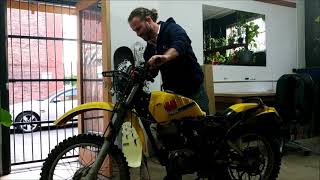 Yamaha AG200 Spitting Flames Fire.  Dirt Bike Danger  #Shorts