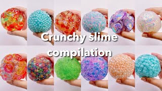 【ASMR】15種類のクランチスライムまとめ【音フェチ】15 types of crunchy slime compilation