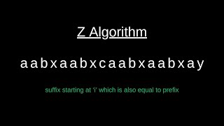 Z Algorithm | Pattern Matching | String comparison Algorithm