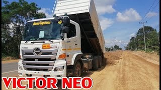 HINO​ VICTOR​ ​NEO 344 ลากพ่วงเทลูกรัง