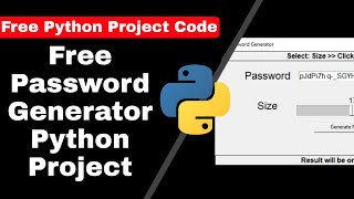 Free Password Generator Python Project with source code || Python Tutorial || #ravieditz