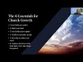 The 6 Essentials for Church Growth Dr Prosper Tettey Doe