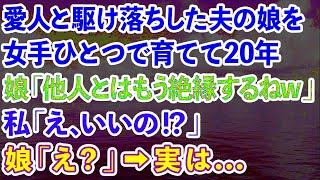 【スカッとする話】愛人と駆け落ちした夫の娘を、女手ひとつで育てて20年。娘「他人とはもう絶縁するねw」私「え、いいの！？」娘「え？」→実は…