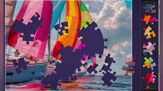 Sailing Boats with colorful sails on open water 🧩 //amazing jigsaw puzzle game 🧩//@jigsawpuzzle45