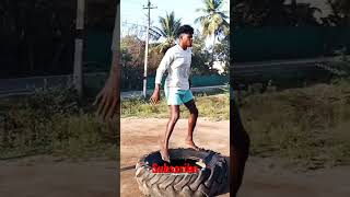 Sudhakar tyre practice Hard work👍🏻#shorts #hardwork