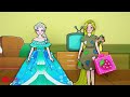 Vestido De Muñeca De Papel - Rich VS Rainbow Barbie Decorate New School Supplies - Woa Doll Español