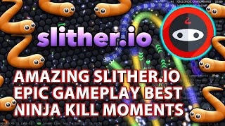 👶AMAZING SLITHERIO🐍 EPIC GAMEPLAY BEST KILL MOMENT OF NINJA SNAKE VS REAL PLAYERS NOOBS IN SLITHER🍄