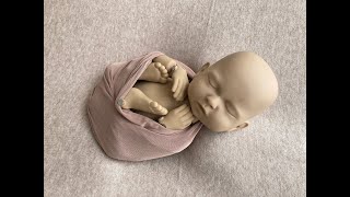 ニューボーンフォト  巻き方　ゆるい巻き Newborn Photography Simple Wrap