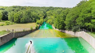 WAKEBOARD DOWN DANGEROUS SPILLWAY! - SECRET SPOT!