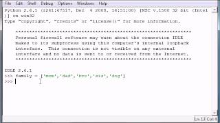Python Programming Tutorial-9- Sequences and Lists
