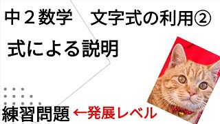 中2数学　文字式の利用②　式による説明（発展レベル）