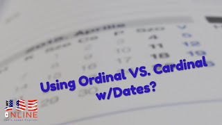 【英語】日付を英語で言うには？using ordinal numbers in dates