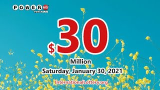 Powerball Jackpot rises to $30 million for Saturday, January 30, 2020