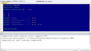 Data types in Fortran