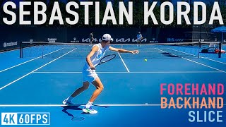 Sebastian Korda | Forehand Backhand Practice (4K 60fps)