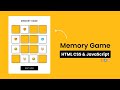 Memory Card Game using HTML CSS & Javascript | Memory Card Game using Javascript | Code With Harsh