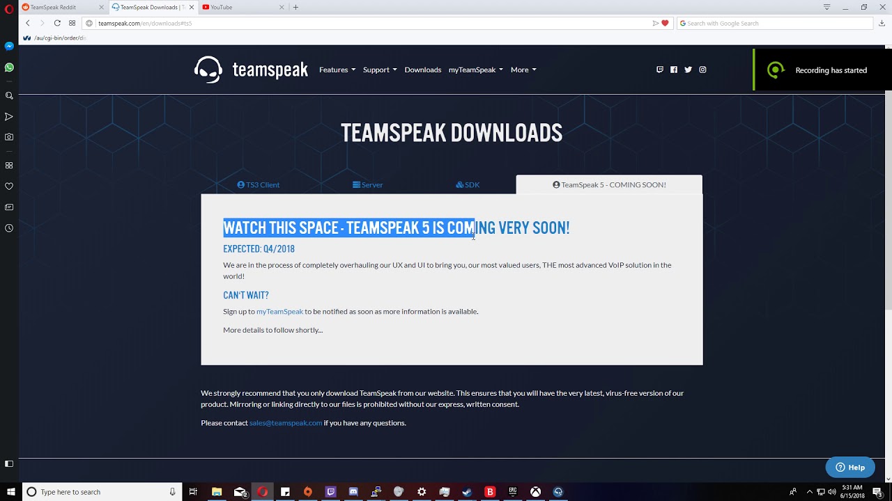 Teamspeak 5 Youtube