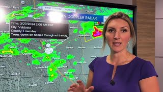 Meteorologist Elizabeth Copeland analyzes the storm that damaged much of Valdosta, Georgia