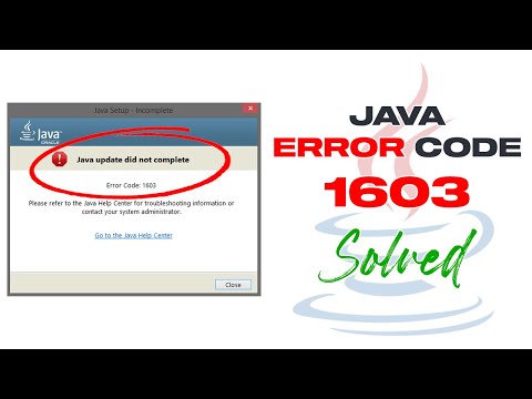 Как исправить код ошибки Java 1603. Установка Java не завершена. Ошибка решена