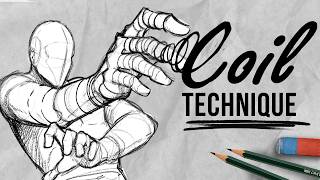 The Easiest Way to Draw Foreshortening (Coil Technique) | DrawlikeaSir