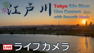 2024.9.18_江戸川ライブカメラ（東京方面）BGMあり／Tokyo View from Edo River, 4K Live Camera Stream with Music