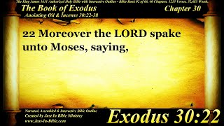 Bible Book #02 - Exodus Chapter 30 - The Holy Bible KJV Read Along Audio/Video/Text