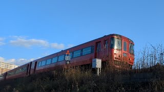 キハ185系 84D 特急ゆふ4号 博多行き JR九州🔴 久大本線 南久留米駅〜久留米高校前駅間 2024年12月4日