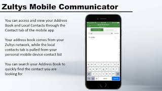 Zultys Mobile Communicator 7 0   View your Address Book