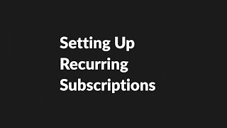 How to Set Up a Product Subscription