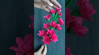 Easy and Beautiful Paper Flower Making Idea // Handmade Paper Flower Making Craft #share #shorts