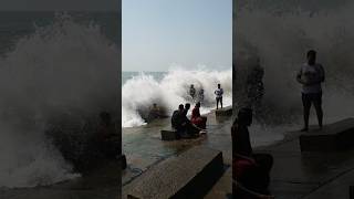 পশ্চিমী ঝঞ্ঝার বিক্ষুব্ধ জলোচ্ছ্বাস 🌊 #shorts #cyclone #waves #viral #beachview