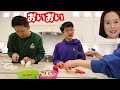 父と息子で男飯作ります😎 娘の反応は❓