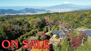 Japanese Resort on Izu-Peninsula. A traditional house on top of a Mountain with a view on Mt. Fuji.