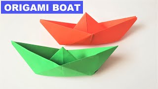 SIMPLE ORIGAMI BOAT STEP-BY-STEP / EASY DIY / PAPER CRAFTS