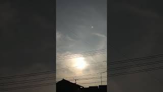 ウェザーリポート動画0717「薄雲越しの夕日」@鳥取市　18時17分頃