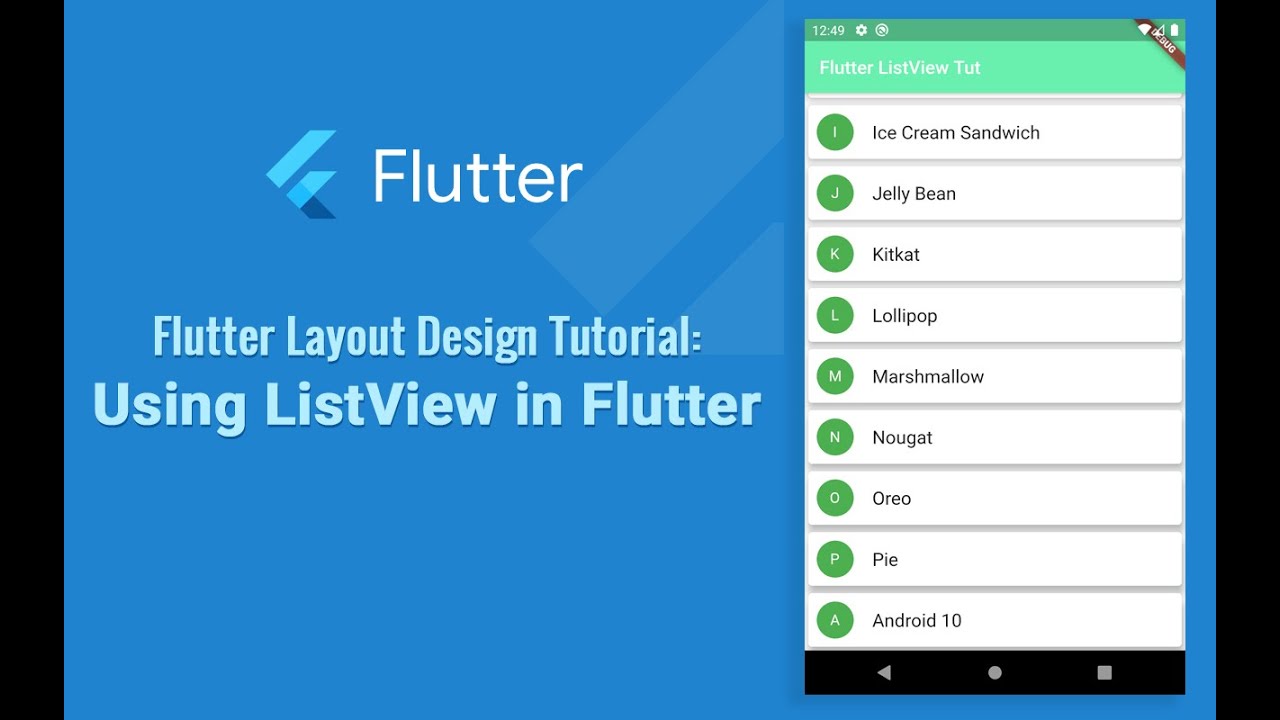 Flutter Layout Design Tutorial: Flutter ListView Tutorial - YouTube