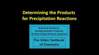 Determining the Products for Precipitation Reactions