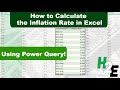 How to Calculate the Inflation Rate in Excel Using Power Query