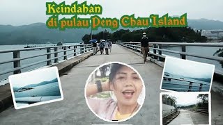 Vlog tkw Hongkong jalan di jembatan tengah laut pulau Peng Chau Island