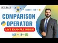 Learn Python Comparison Operators FAST | Live Coding & Real-Life Examples 2025