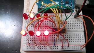 595 Shift Register Controlling 8 LEDs