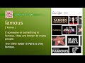 famous a1 level english vocabulary lesson www.liplix.com