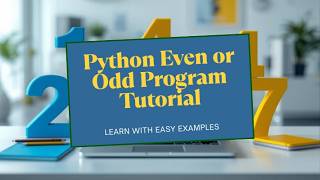 Python Program to Check Even or Odd Number | Beginner Python Tutorial