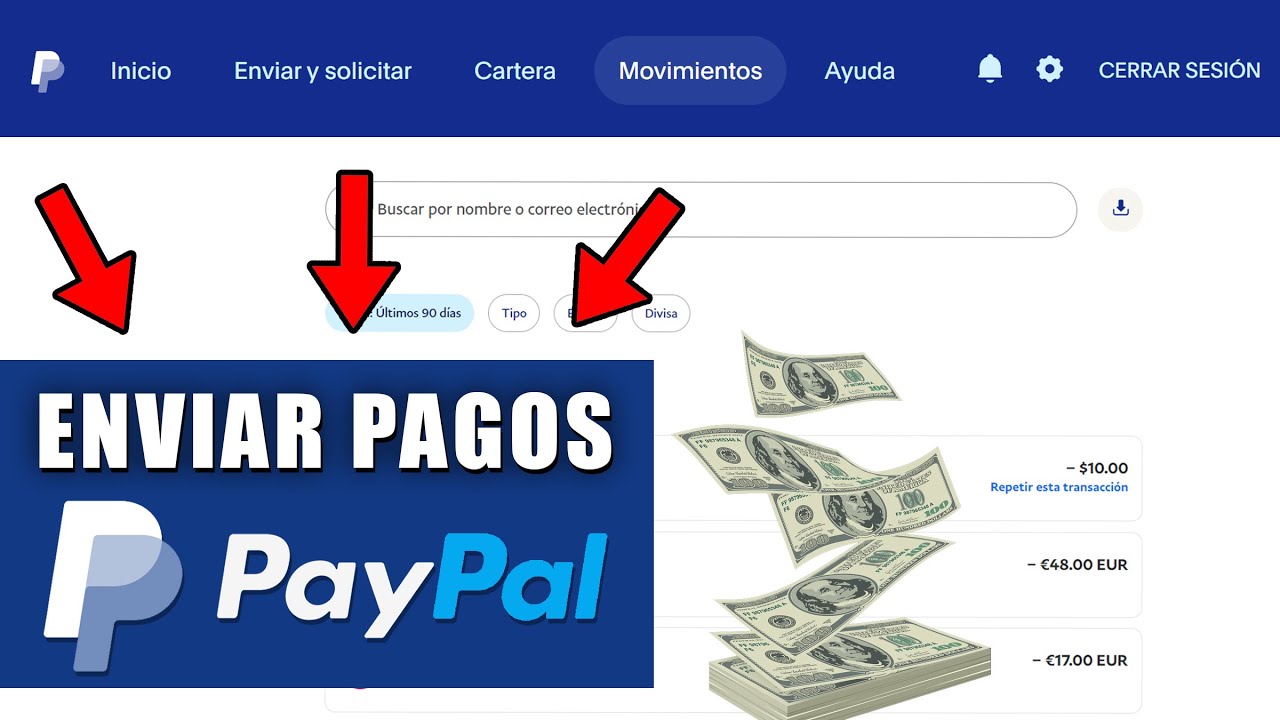 Como ENVIAR Dinero Por PayPal (Pagar) Paso A Paso - YouTube