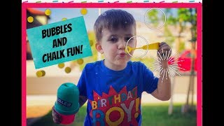 Fubbles Bubbles | Crayola Outdoor Colored Bubbles | Crayola Outdoor Chalk | Kids blowing bubbles!