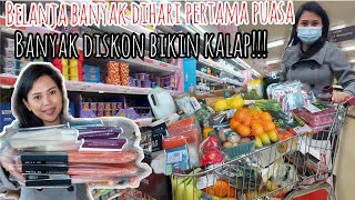 BELANJA BANYAK DIHARI PERTAMA PUASA || BANYAK DISKON BIKIN KALAP