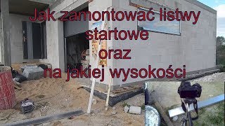 Jak zamontować listwy startowe, oraz na jakiej wysokości.