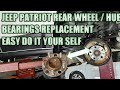 Jeep patriot rear hub replacement